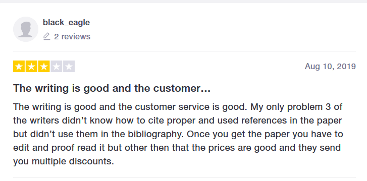 Writemypaper4me.org Customer reviews