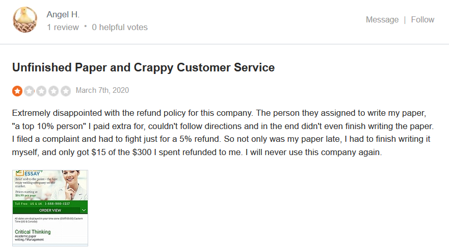 Grabmyessay.com Customer reviews 