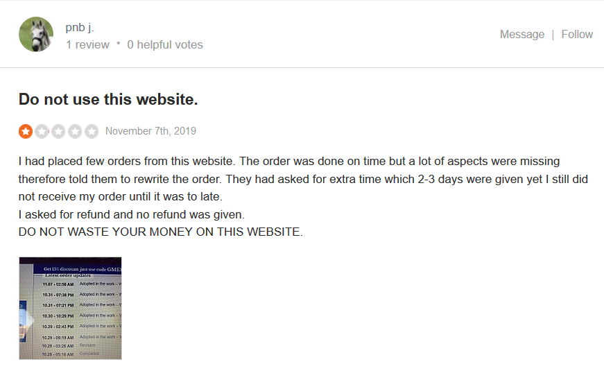 Grabmyessay.com Customer reviews 