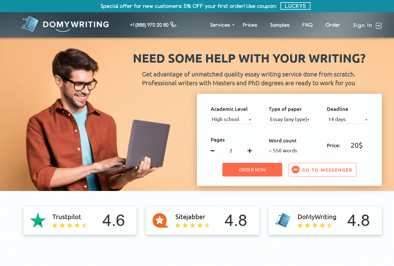 domywriting.com overview