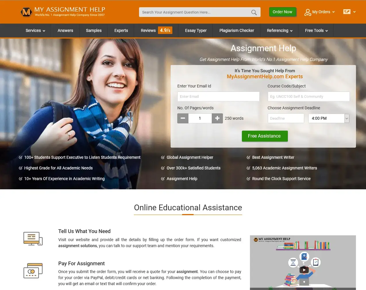 myassignmenthelp.com overview