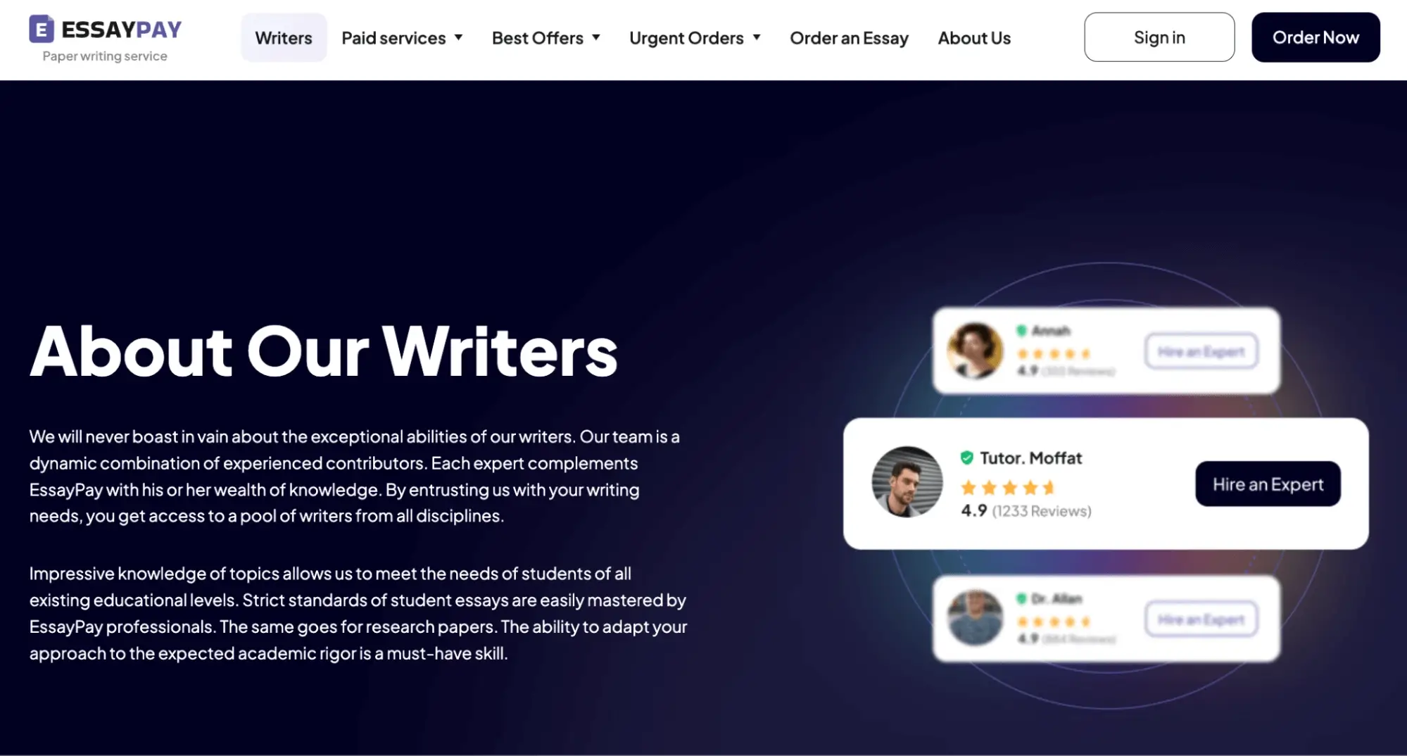 essaypay orders by subject